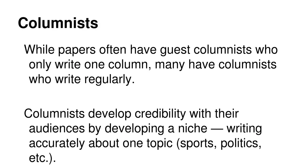 columnists