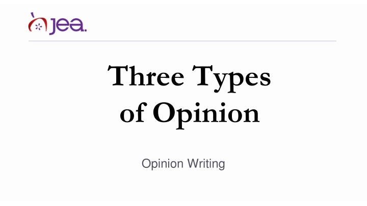 three types of opinion