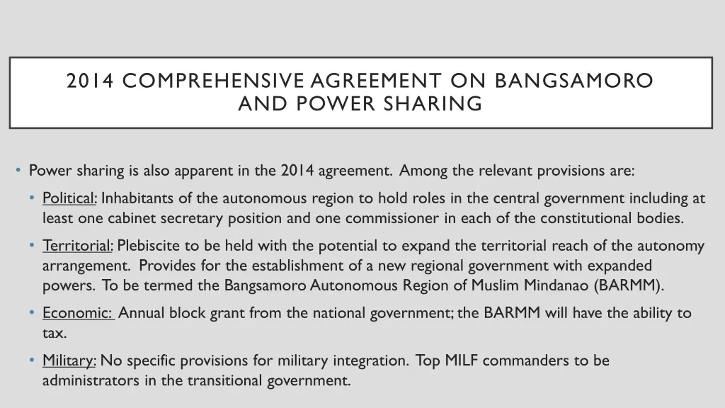 2014 comprehensive agreement on bangsamoro