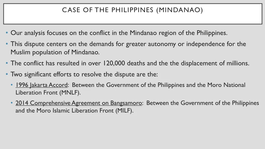 case of the philippines mindanao