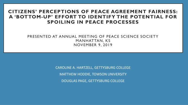 citizens perceptions of peace agreement fairness