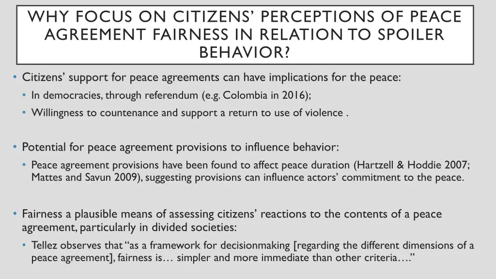 why focus on citizens perceptions of peace