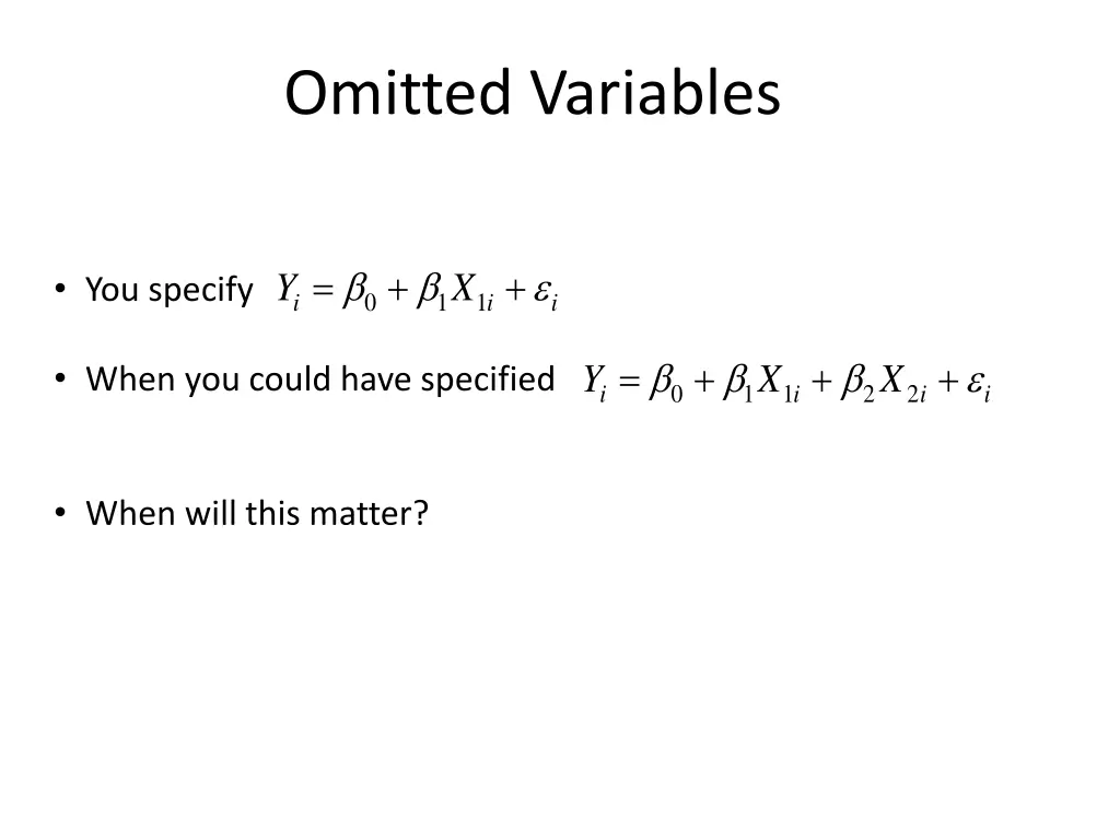 omitted variables