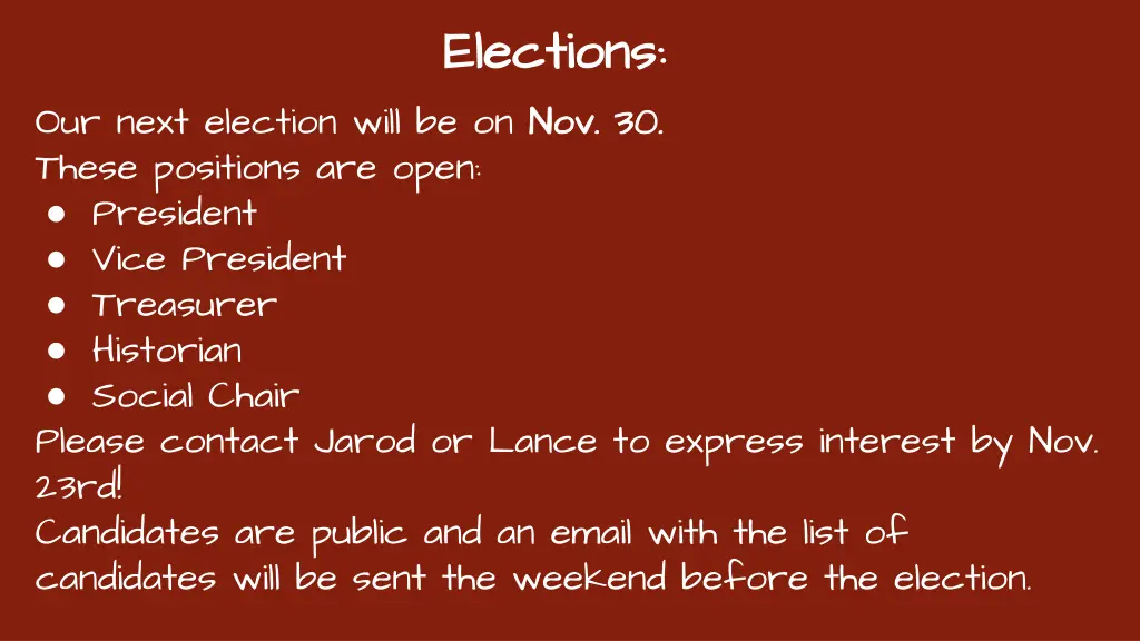 elections elections nov 30