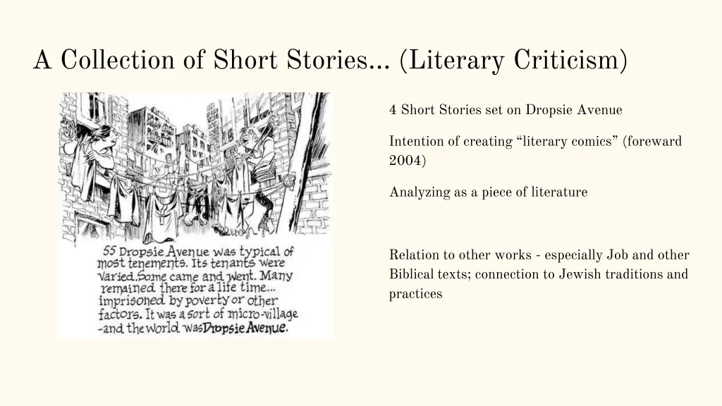 a collection of short stories literary criticism