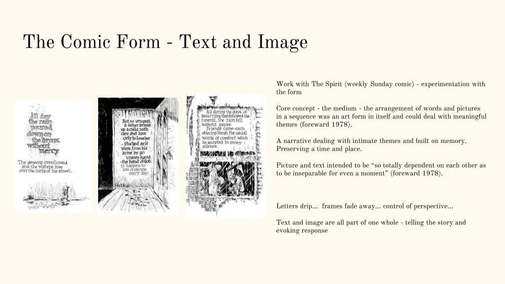 the comic form text and image