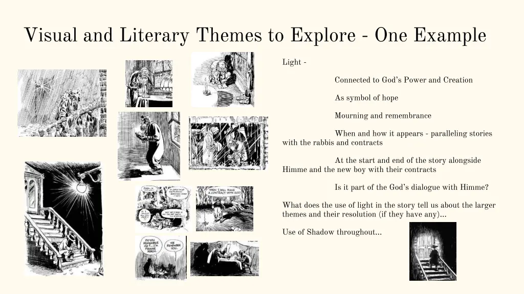 visual and literary themes to explore one example