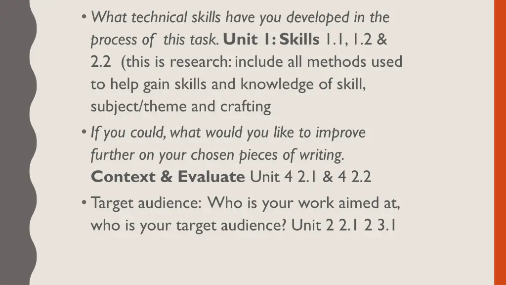 what technical skills have you developed