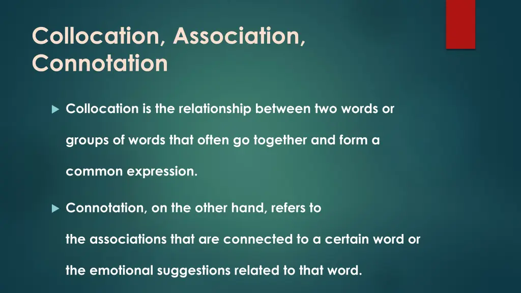 collocation association connotation