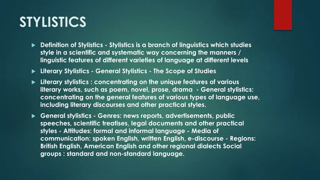 stylistics