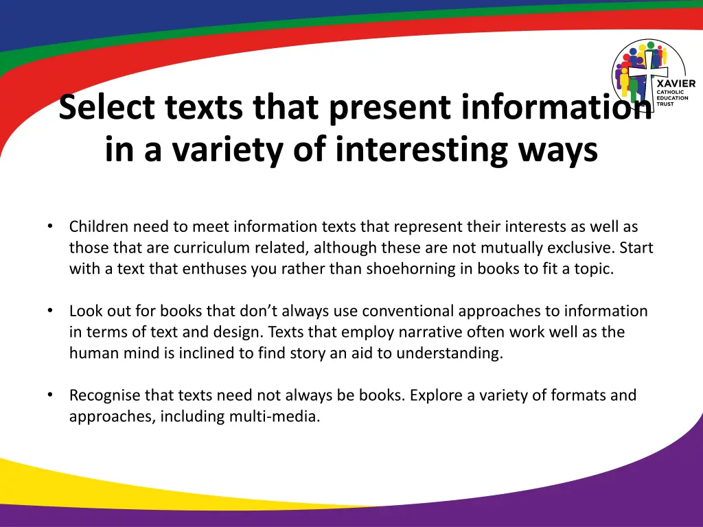 select texts that present information