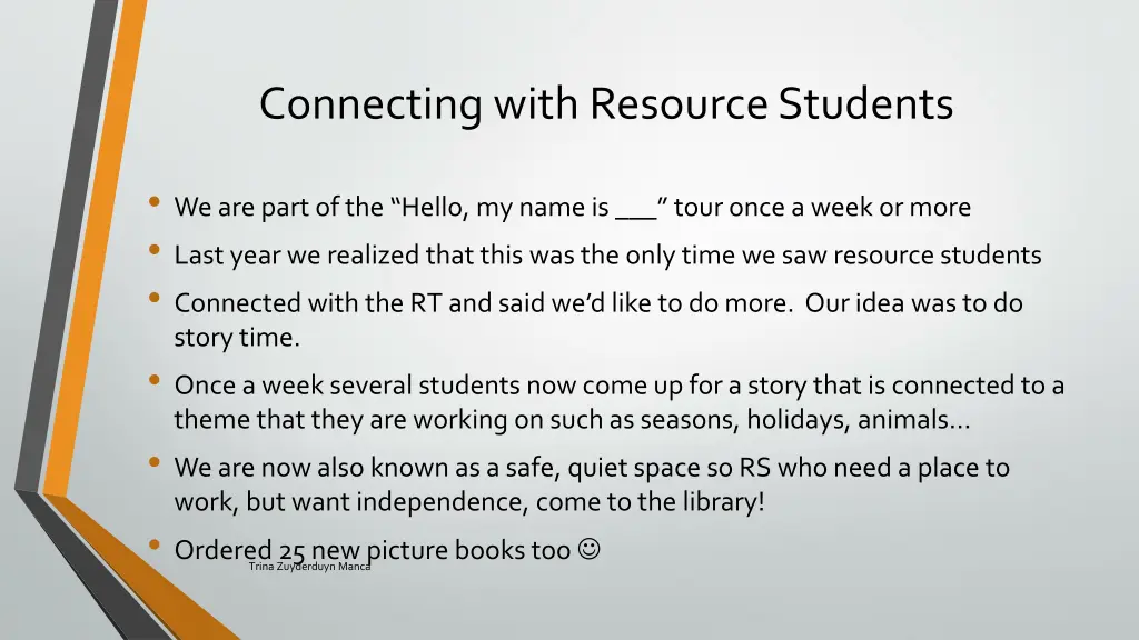connecting with resource students