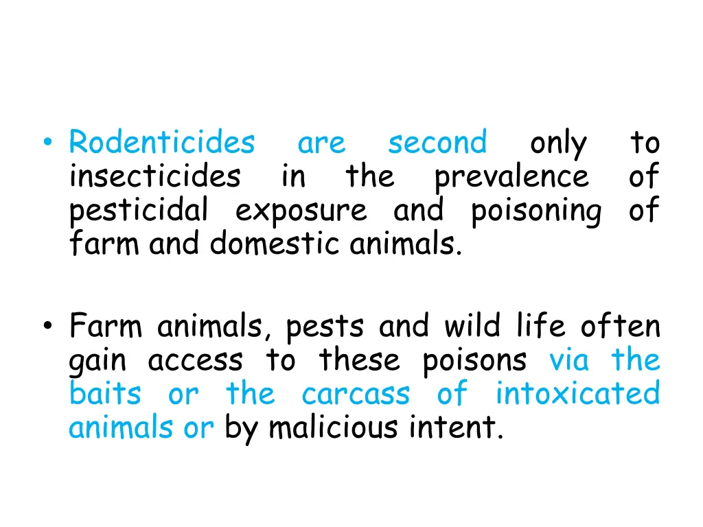 rodenticides insecticides pesticidal exposure