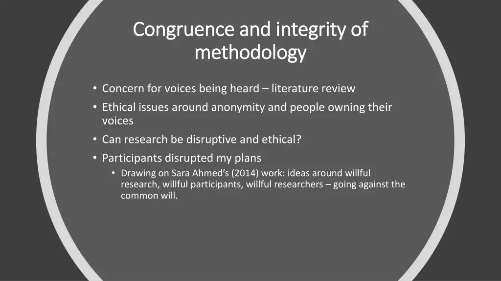 congruence and integrity of congruence