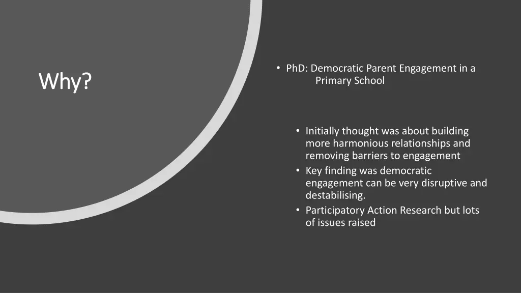 phd democratic parent engagement in a primary