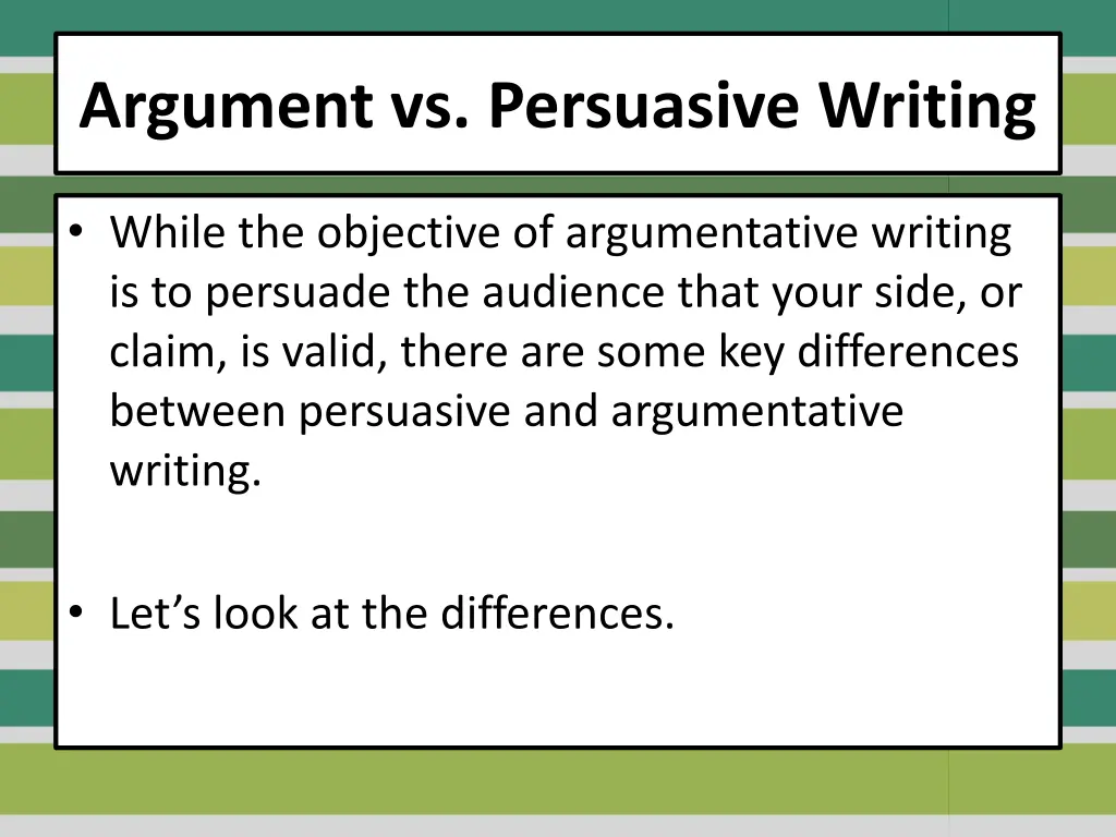 argument vs persuasive writing
