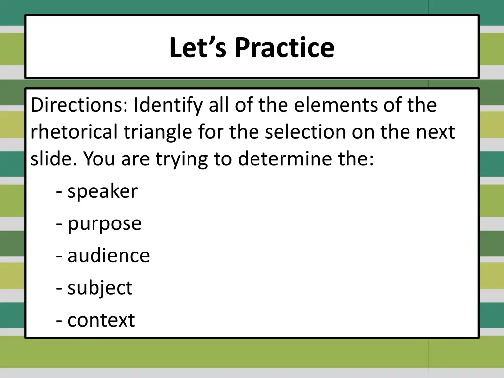 let s practice