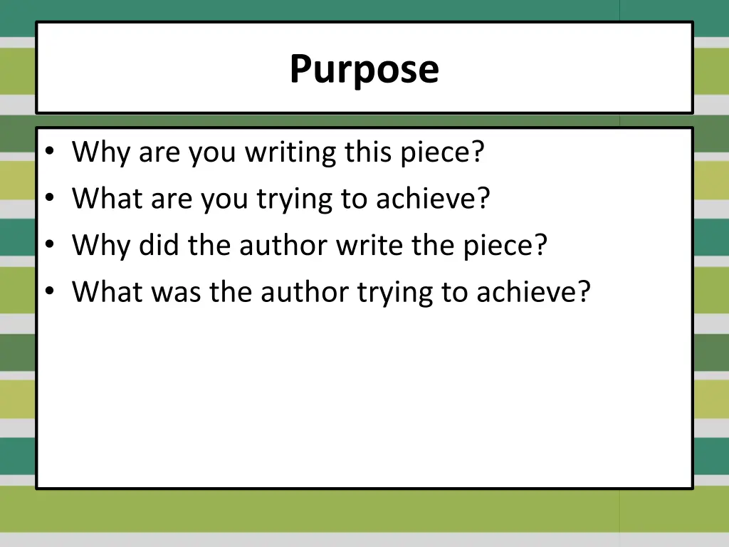 purpose