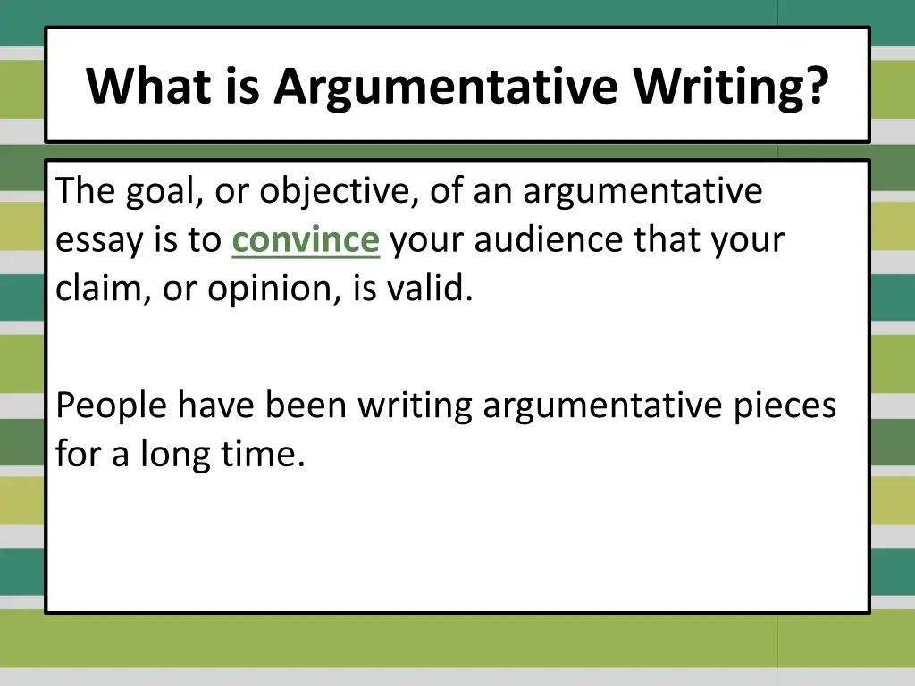 what is argumentative writing