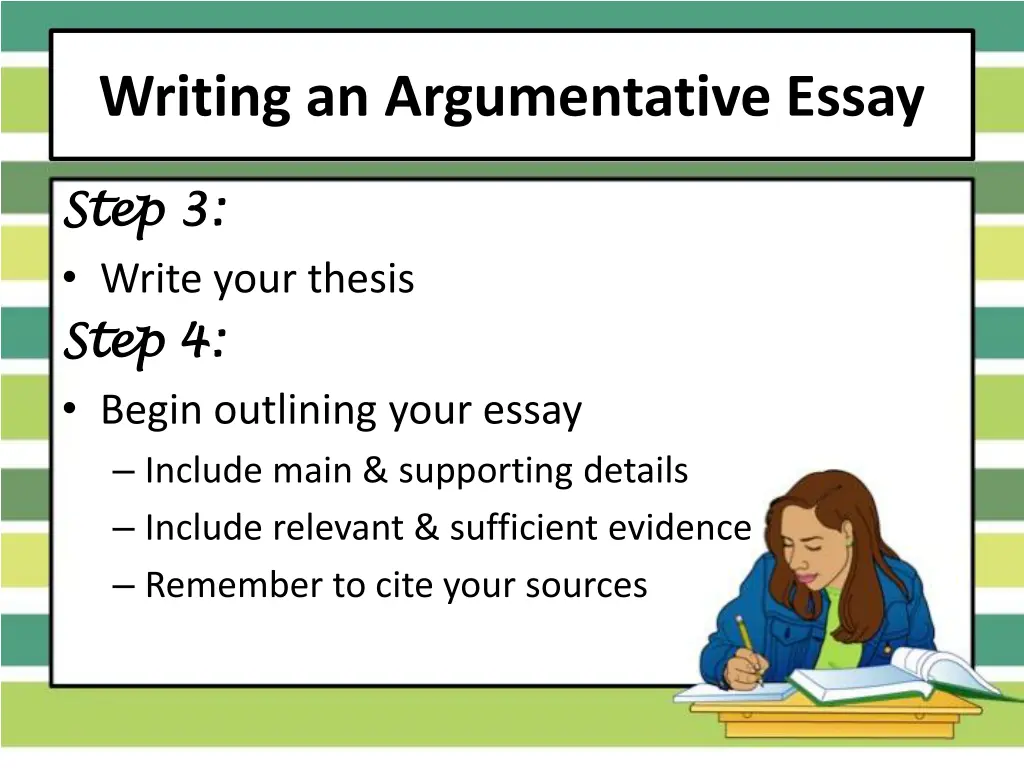 writing an argumentative essay 1