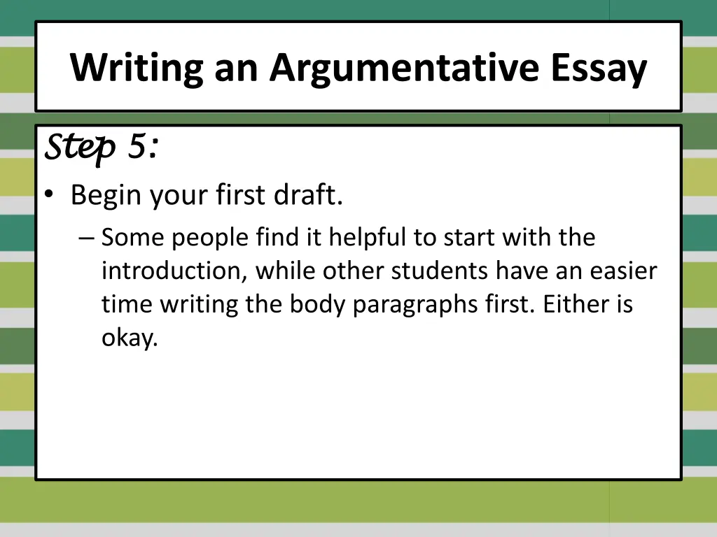 writing an argumentative essay 2