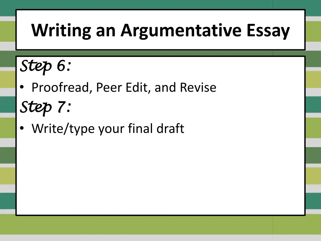 writing an argumentative essay 3