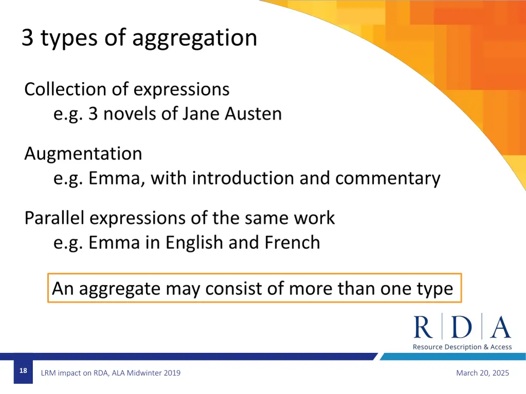 3 types of aggregation