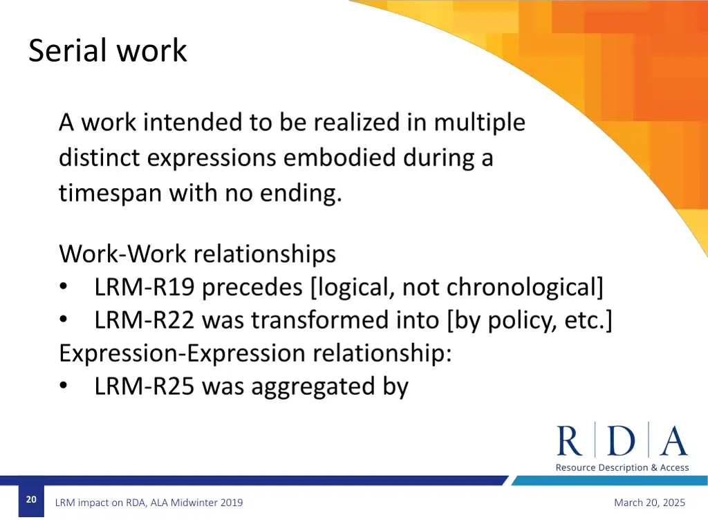 serial work