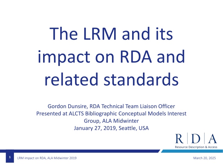 the lrm and its impact on rda and related