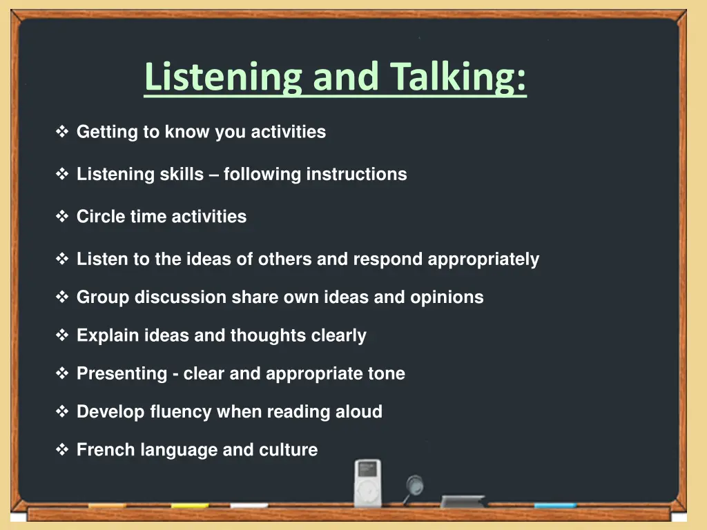 listening and talking