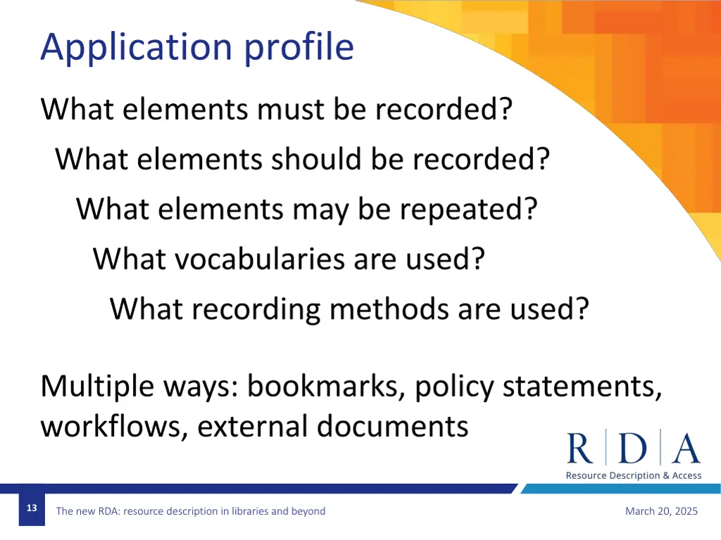 application profile