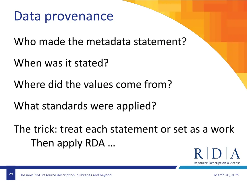 data provenance