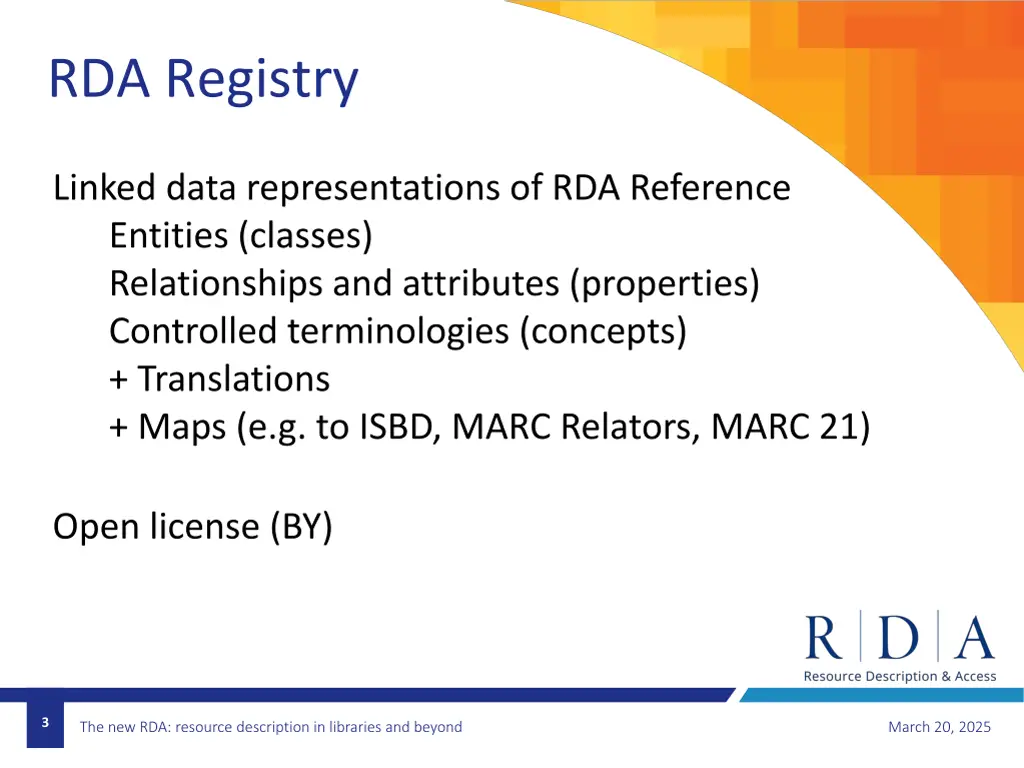 rda registry