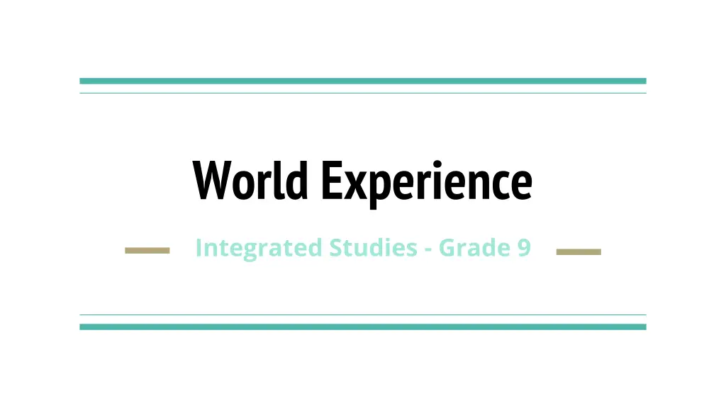 world experience