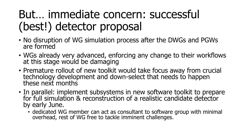 but immediate concern successful best detector