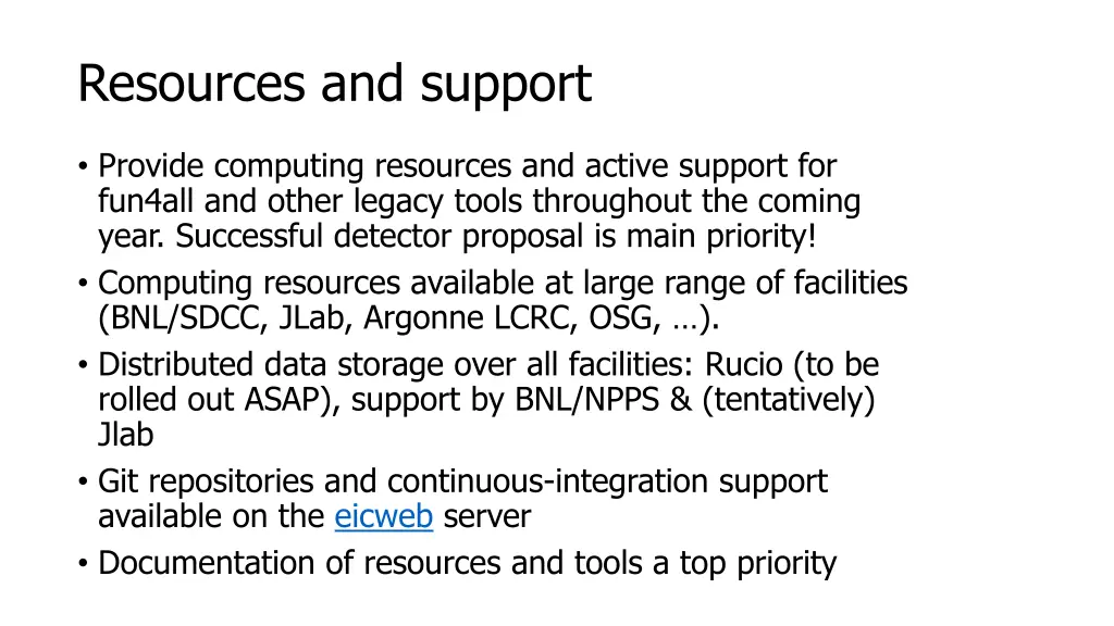 resources and support
