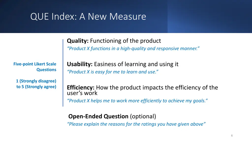 que index a new measure