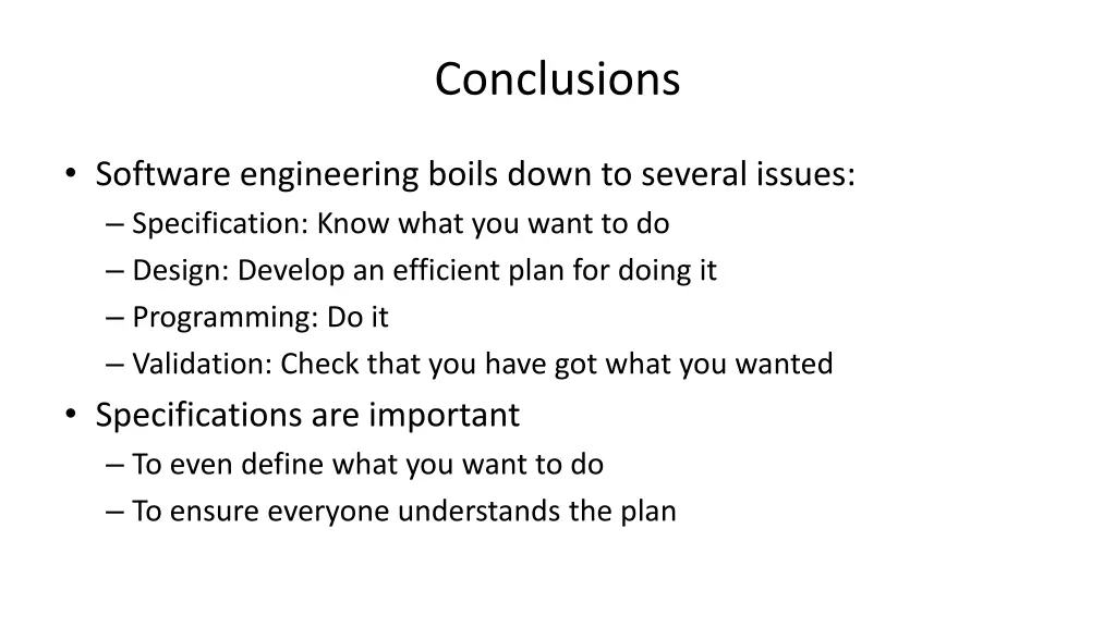 conclusions