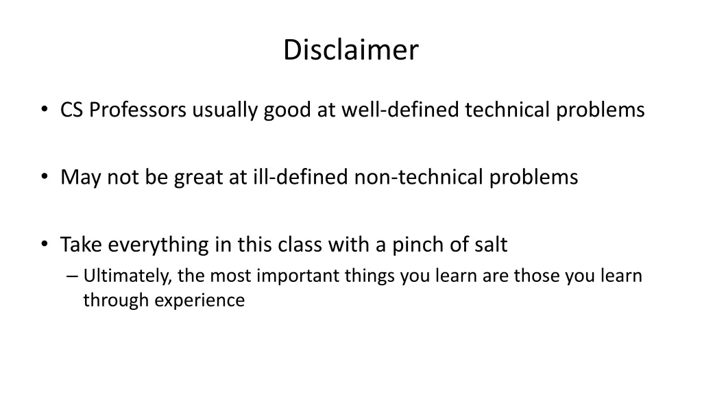 disclaimer