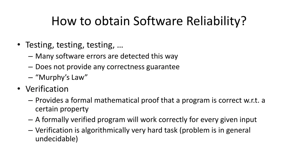 how to obtain software reliability