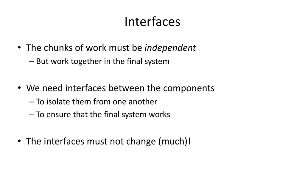 interfaces