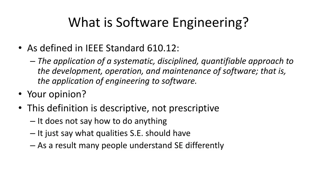 what is software engineering