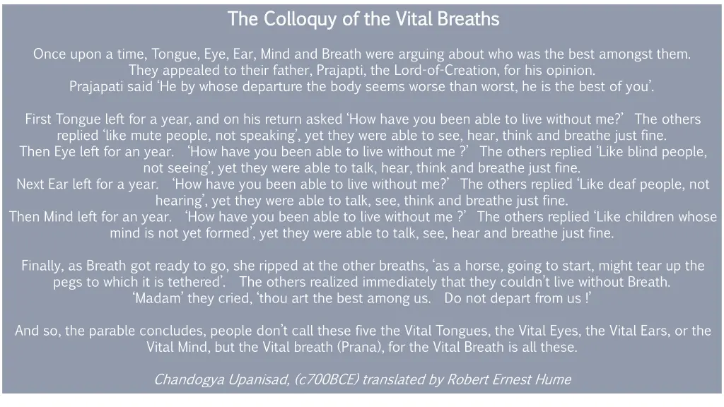 the colloquy of the vital breaths the colloquy