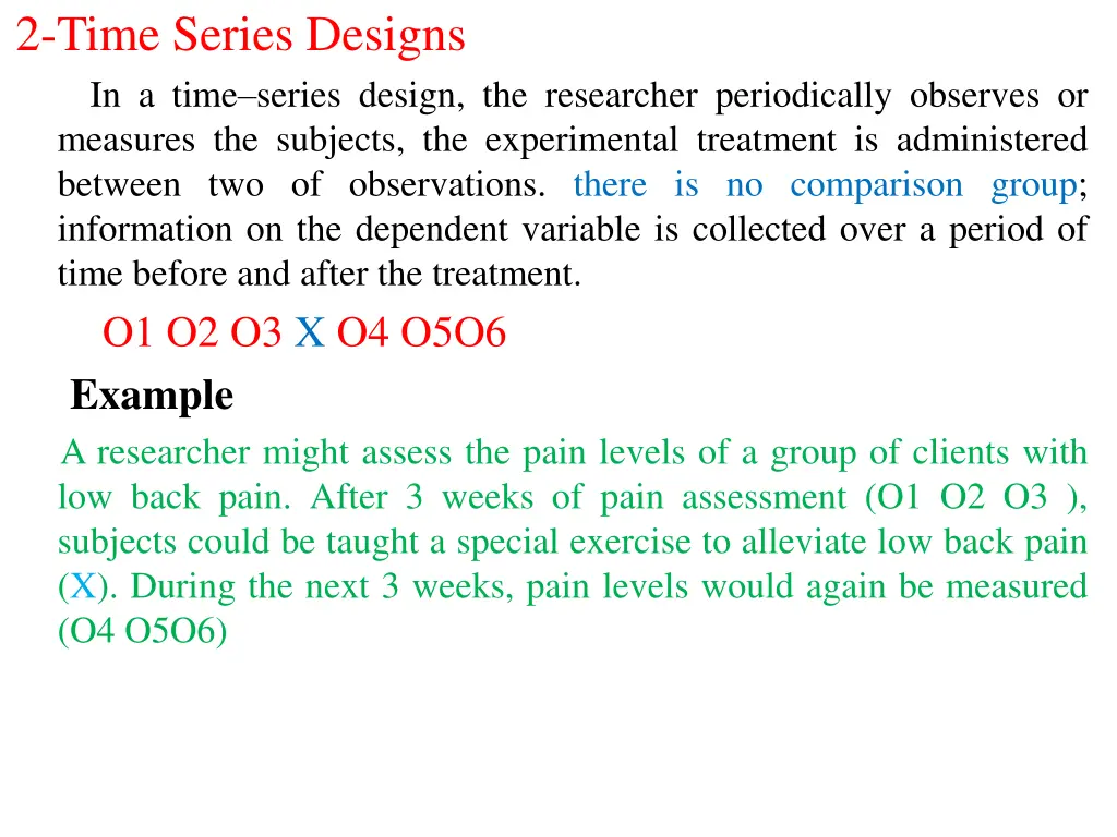 2 time series designs in a time series design