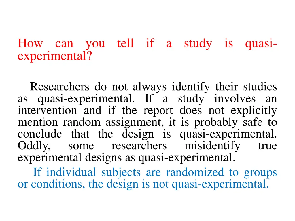 how experimental