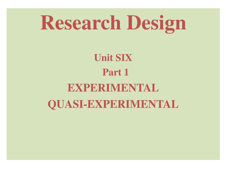 research design