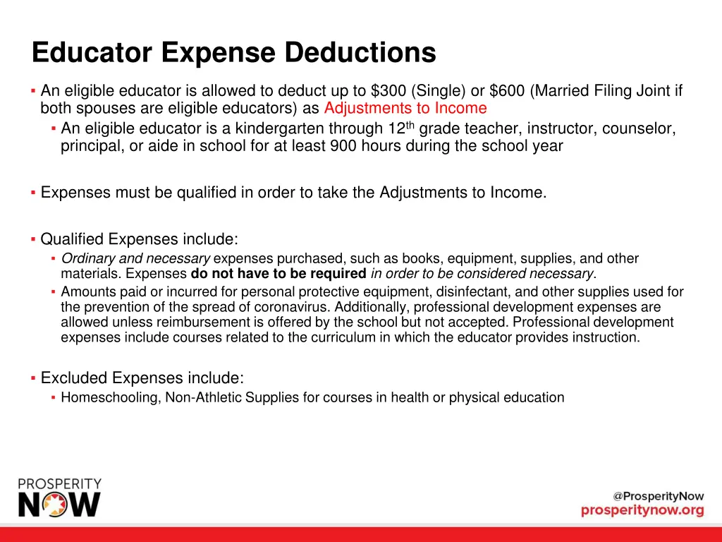 educator expense deductions 1