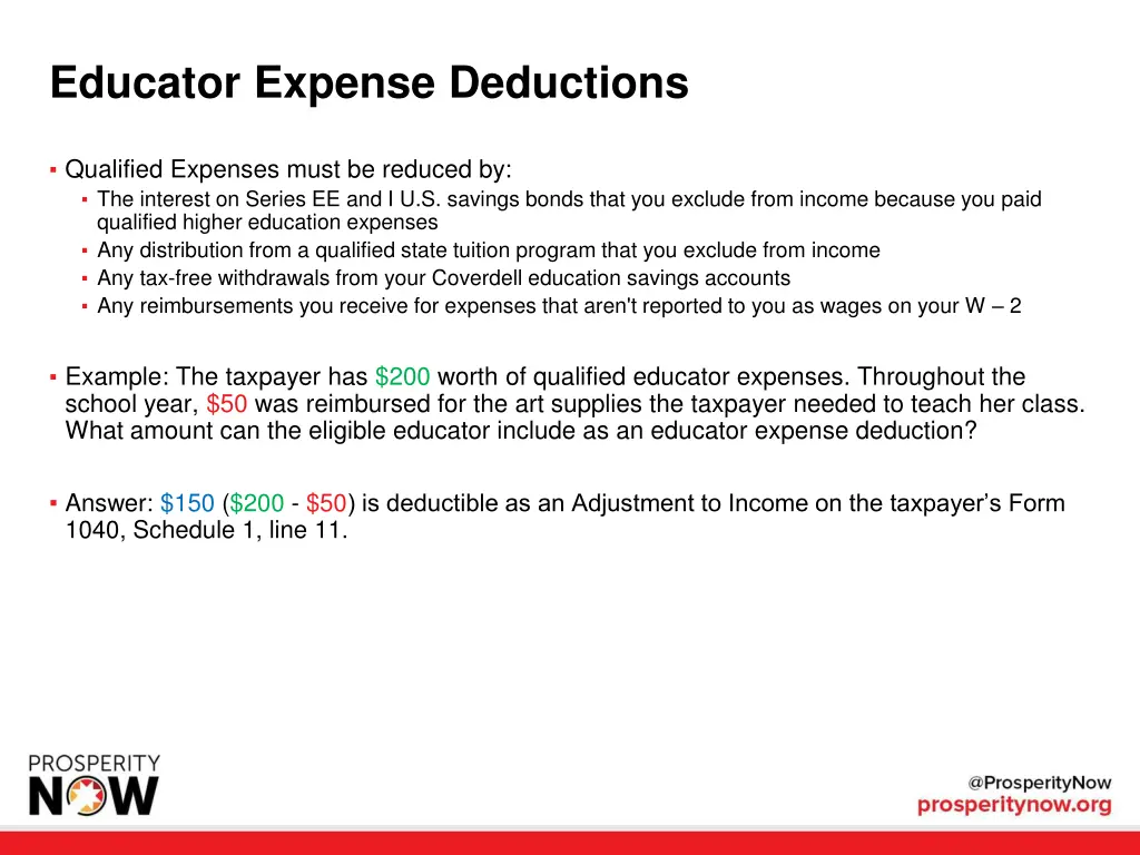 educator expense deductions 2