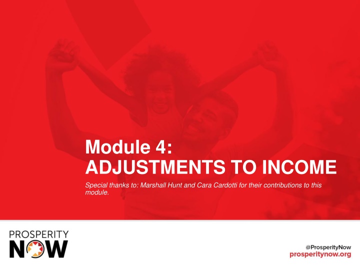 module 4 adjustments to income special thanks