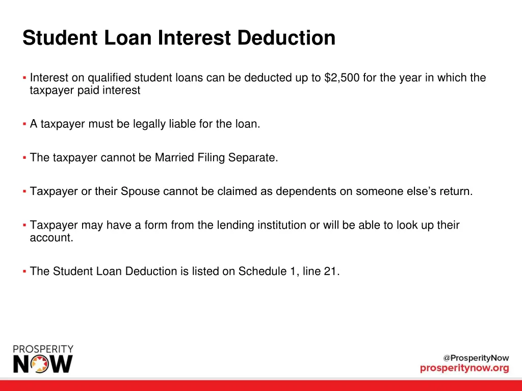 student loan interest deduction
